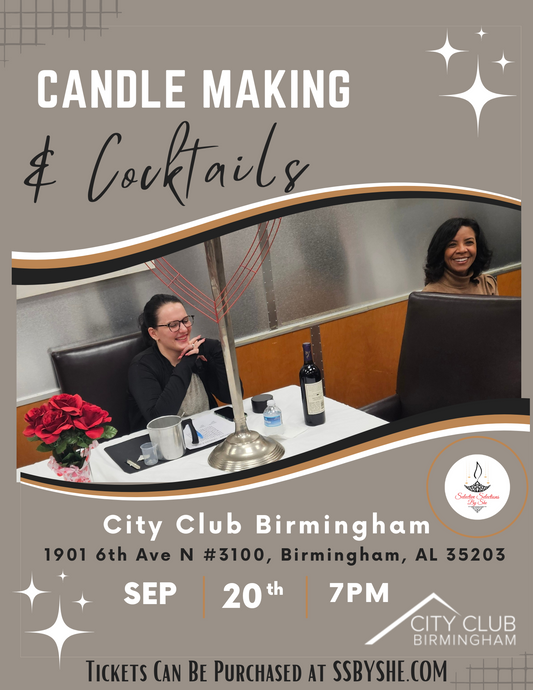 SOLD OUT- Candle Making and Cocktails! - Friday, September 20th