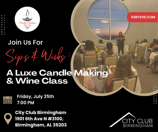 SOLD OUT!! Sips & Wicks: A Luxe Candle Making & Wine Class