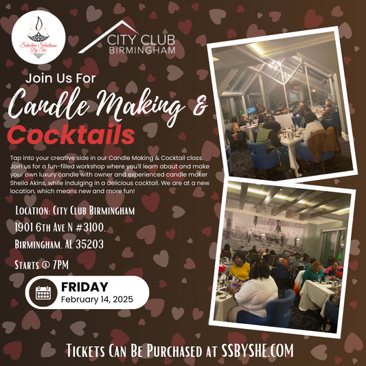 Friday, February 14th Candle Making and Cocktails!