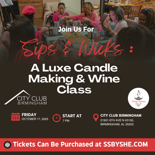 October 17th - Sips & Wicks: A Luxe Candle Making & Wine Class