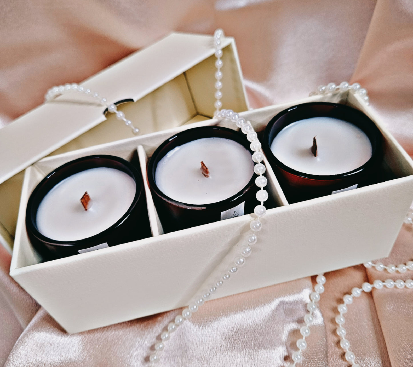 Red Mini Candle Set