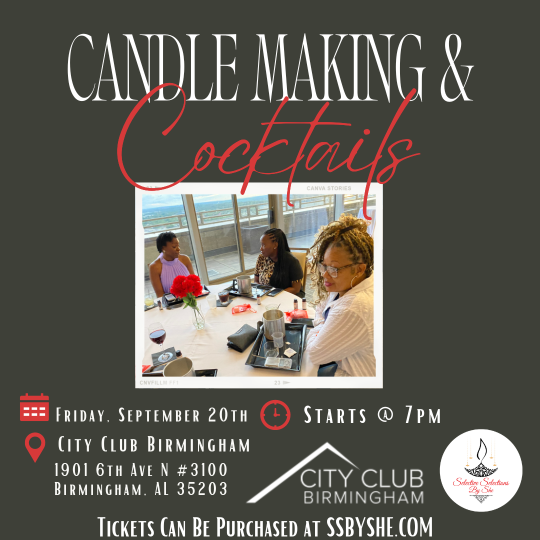 SOLD OUT- Candle Making and Cocktails! - Friday, September 20th