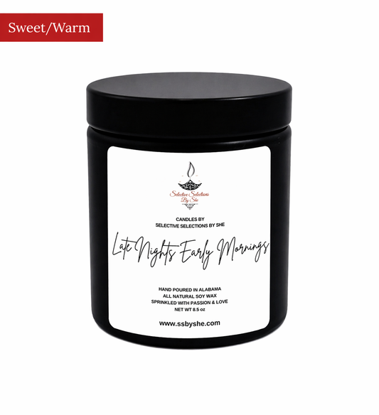 Late Nights Early Mornings – Sensational Signature Soy Candle
