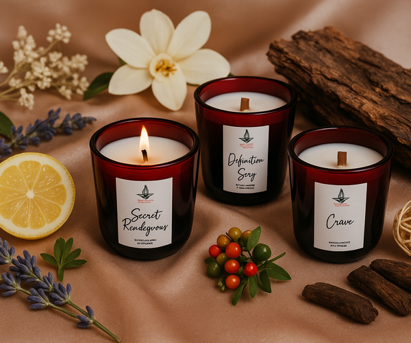 PERFUME CANDLE MINI SET 18,400 (税込) 未使用品 Red Mini Candle Set – Luxury Fragrance in Perfect Little Moments