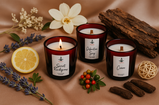 Red Mini Candle Set