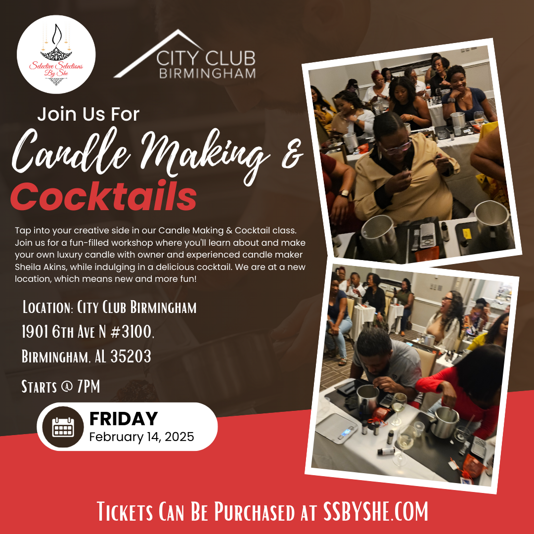 Friday, February 14th Candle Making and Cocktails!